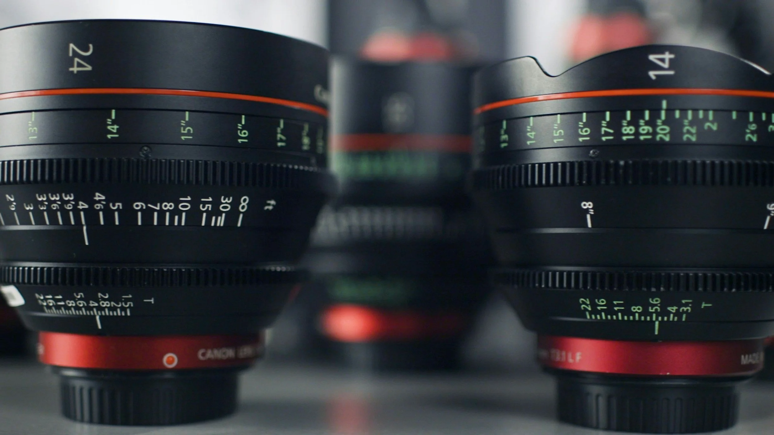 Cinema camera on set, shallow depth of field.